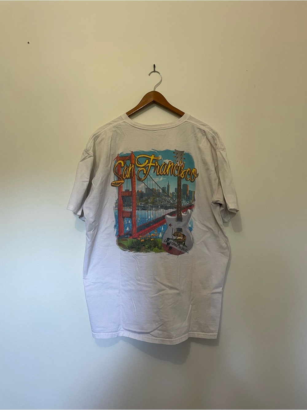 Hard Rock Cafe White Tee with Small Blue Logo